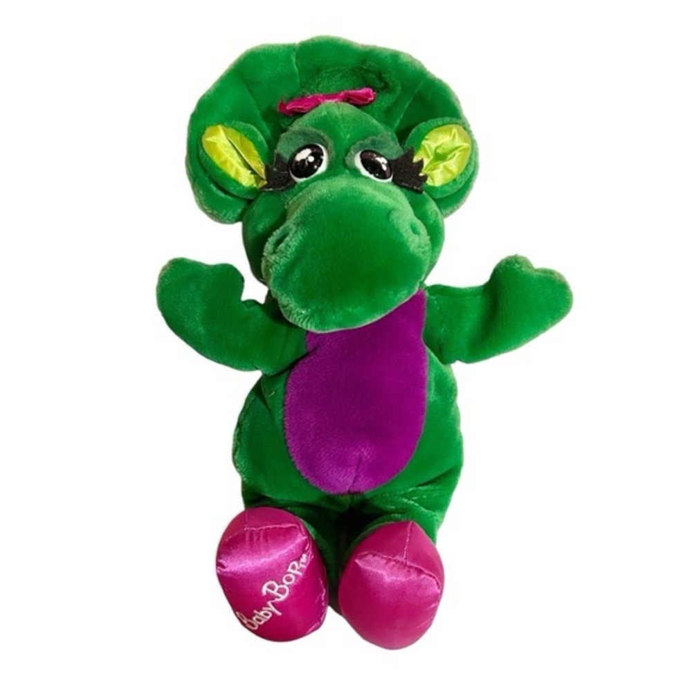 Baby Bop Puppet Vintage Barney the Dinosaur Stuffed Animal Plush Toy 15 Inch